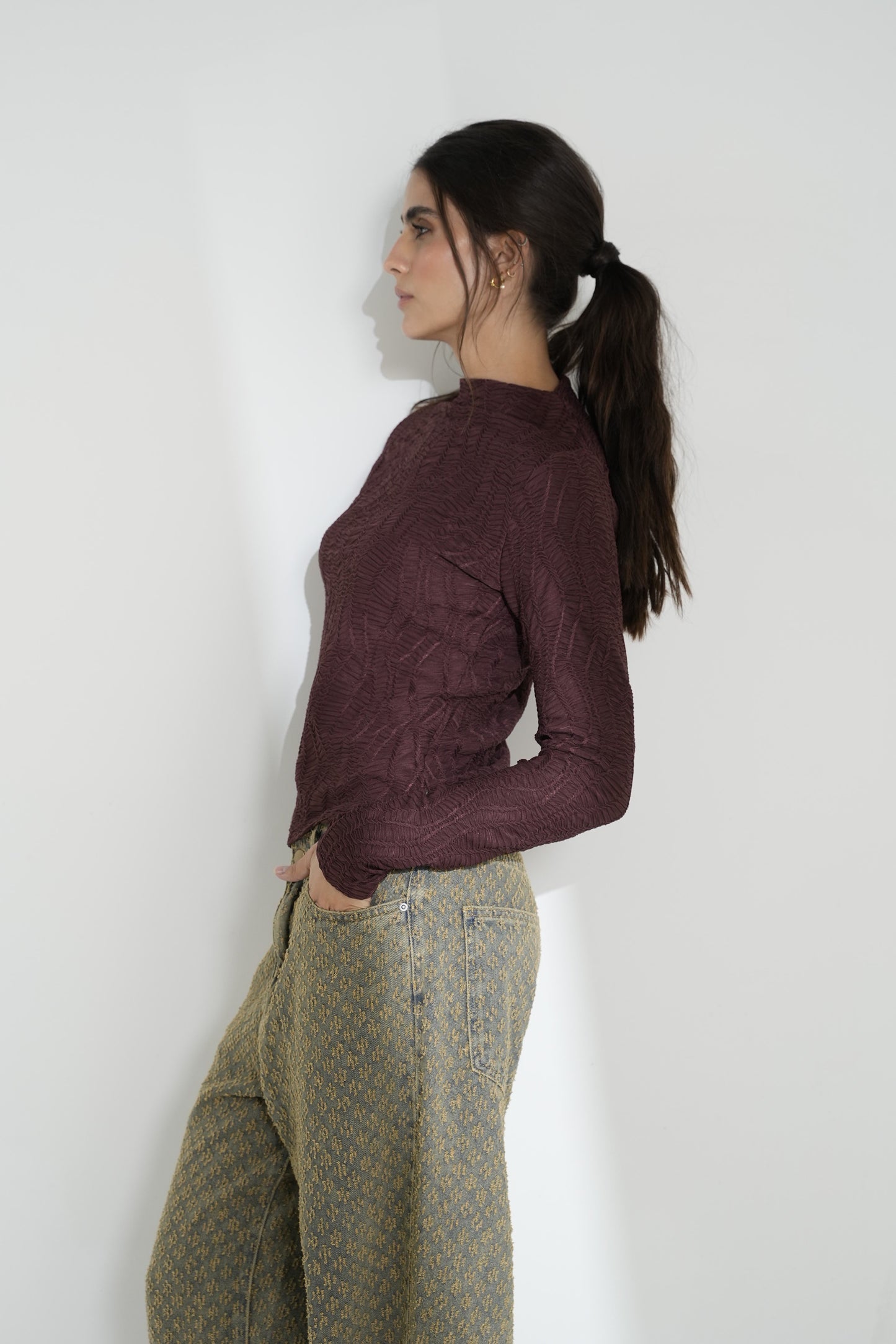 Top Timeless Aura, Burgundy