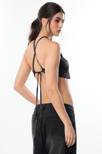 Top Half Moon Shine, Black