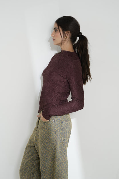 Top Timeless Aura, Burgundy