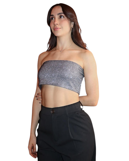 Top Starlight Bandeau, Silver